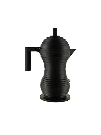 ALESSI | Espressomaschine Pulcina Black Alu/Schwarz 6 Tassen | 